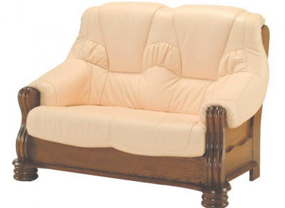 Sofa 2 Sitzer Couch Sofas Couchen Wohnzimmer Holz Leder Zweisitzer Möbel Neu